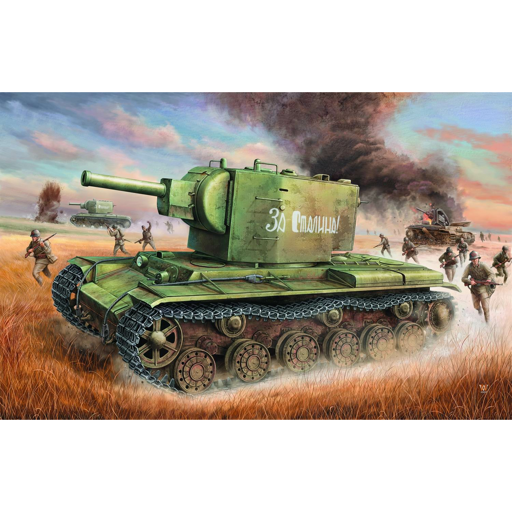 00312 1/35 Russian KV2 Tank Plastic Model Kit