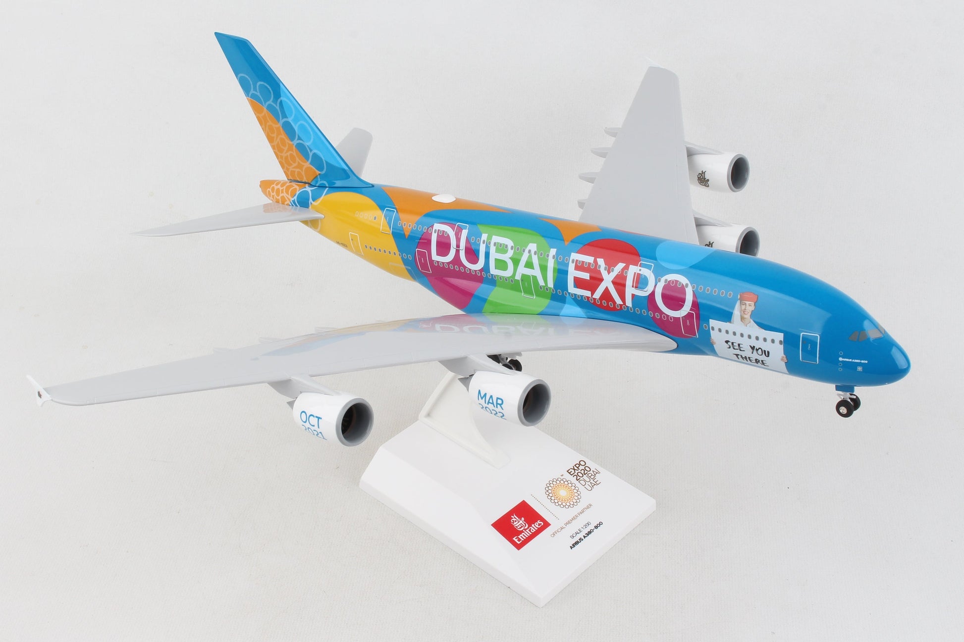 SKR1101 SKYMARKS EMIRATES A380 1/200 DUBAI EXPO W/GEAR