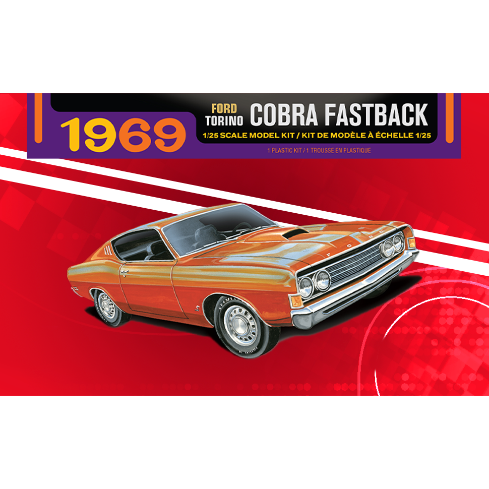 1217M 1/25 1969 Ford Torino Cobra Fastback 2T Plastic Model Kit