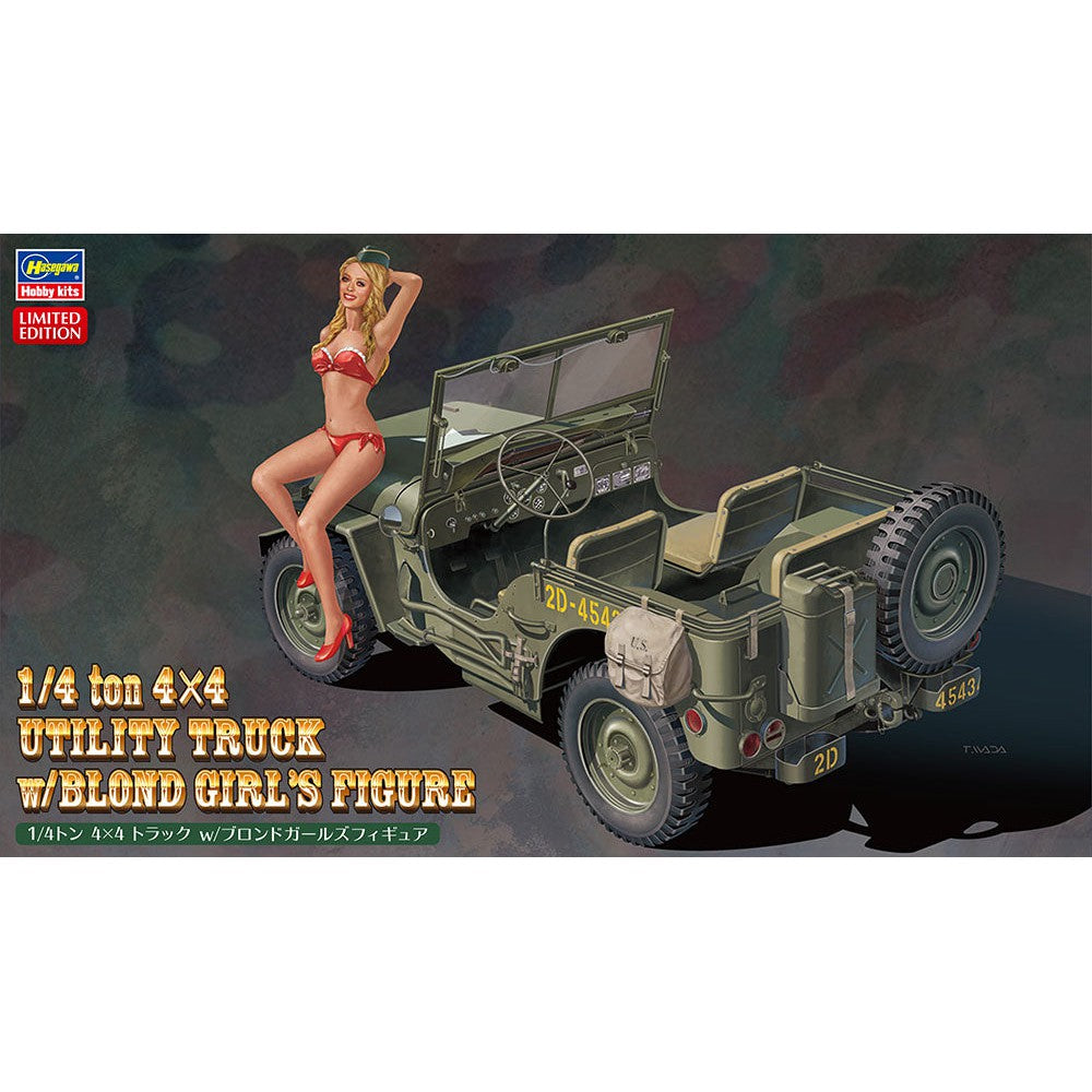 1/24 1/4ton 4x4 Utility Truck with Blond Girls Figure