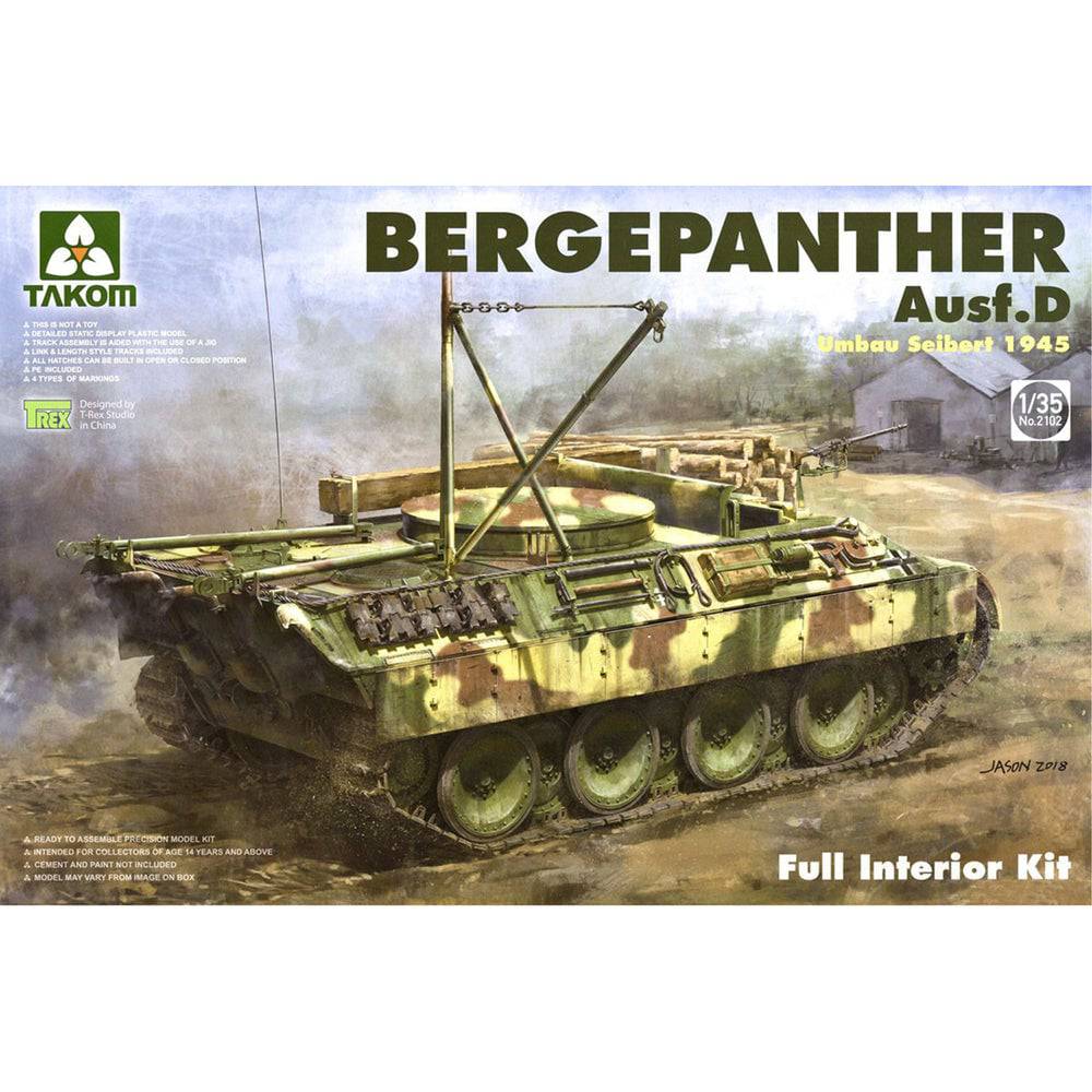 2102 1/35 Bergepanther Ausf.D Umbau Seibert 1945 production w/ full interior kit
