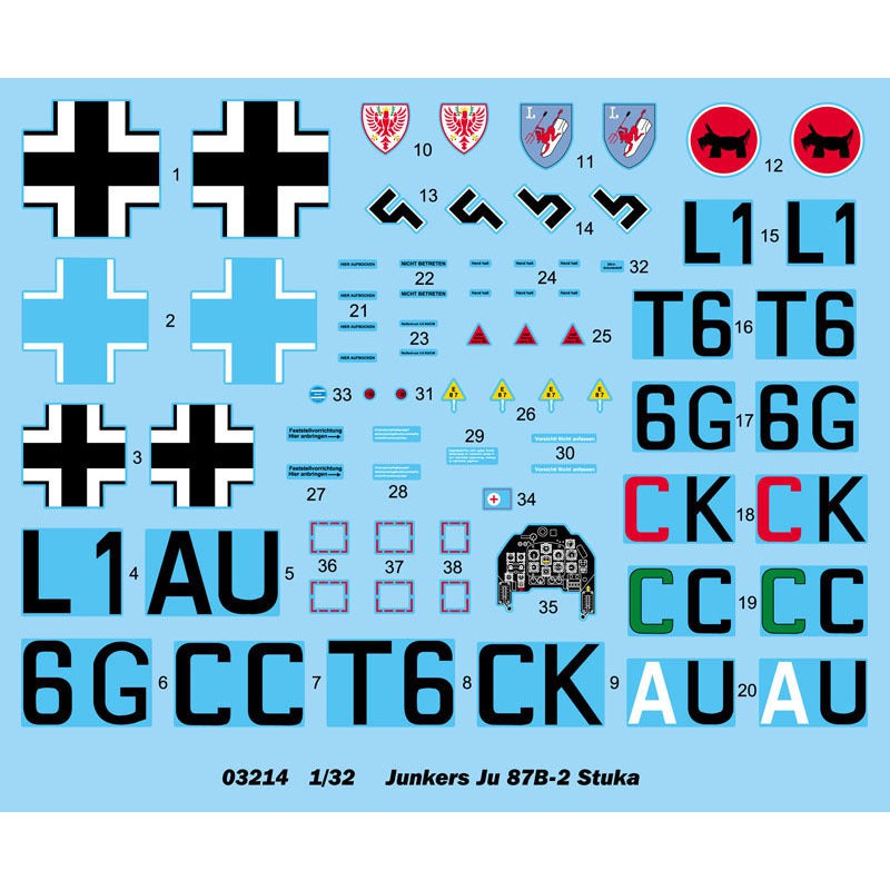 03214 1/32 Junkers Ju87B2 Stuka Plastic Model Kit